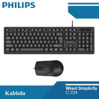 KLAVYE-PHILIPS C234 SPT6234 KABLOLU USB Q KLAVYE MOUSE SET - 1